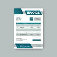 Modern creative invoice design in geometric shape. vector