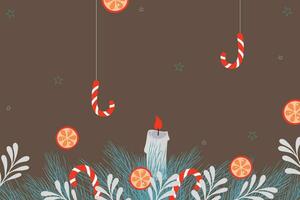 merry christmas postcard vector