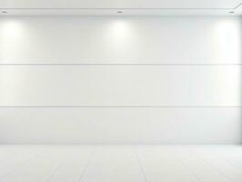 3D render blank white gallery wall frame mockup AI Generative photo