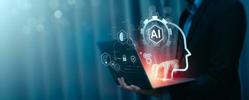 AI tech enhances businesses by processing data, improving decision-making, developing innovative products, automating processes, and boosting competitiveness. future technology photo