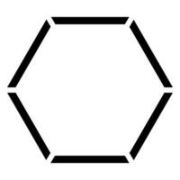 hexagon icon vector