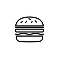 hamburguesa icono diseño vector