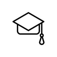 graduation hat icon vector