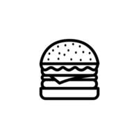 hamburguesa icono diseño vector