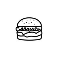 hamburguesa icono diseño vector