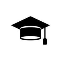 graduación sombrero icono vector