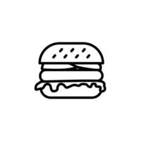 hamburguesa icono diseño vector