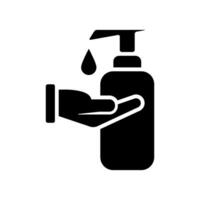 hand washing liquid soap icon vector