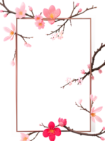 Sakura Rand Rahmen png transparent Hintergrund ai generativ