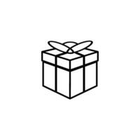 vector de icono de caja de regalo