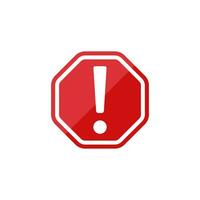 exclamation attention sign icon design vector template