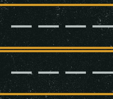 Asphalt road texture with road marking, paved road with dividing strips vector illustration.