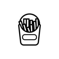 frien fries icon design vector