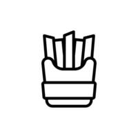 frien fries icon design vector