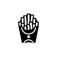 frien fries icon design vector