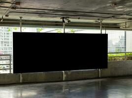 Banner black billboard rectangle in urban photo