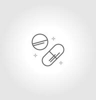 Pills icon flat. medicine icon vector. Illustration isolated vector sign symbol, capsule icon simple design