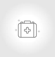 Medical Kit Icon Vector. Medkit icon vector illustration - Sign or Symbol