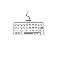 Keyboard icon flat style technology design. Vector template can be use for mobile device, computer or websites.