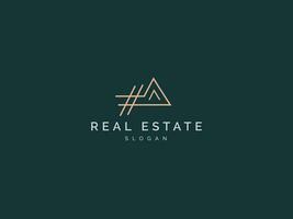 Real estate logo modern Minimal awesome trendy vector template. Simple line art Design for Home construction Building property. Can be use for company, apartment, business.