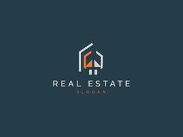 Real estate logo icon modern simple style vector symbol house. Building construction, property, company or apartment. Creative design template.