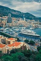 View of Monaco with Formula one race track photo