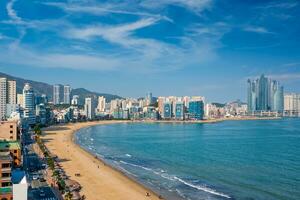 Gwangalli Beach in Busan, South Korea photo