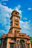 reloj torre ghanta ghar local punto de referencia en jodhpur, rajastán, India foto