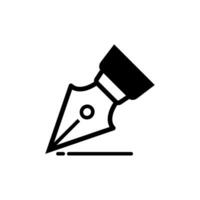 fountain pen icon vector