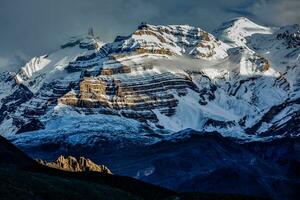 Himalayas mountains in snow photo