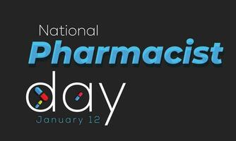 National Pharmacist day. background, banner, card, poster, template. Vector illustration.