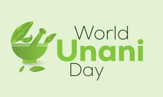 world unani day. background, banner, card, poster, template. Vector illustration.