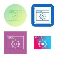 icono de vector de configuración única