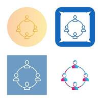 Unique Network Group Vector Icon