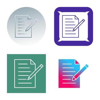 Unique Edit Document Vector Icon