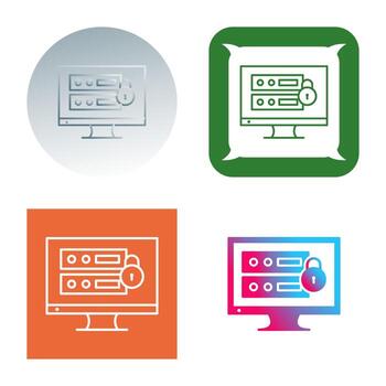 icono de vector de seguridad de datos único