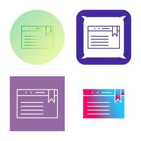 Unique Bookmarking Services Vector Icon