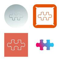 Unique Puzzle Piece Vector Icon