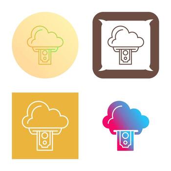 icono de vector de computación en la nube