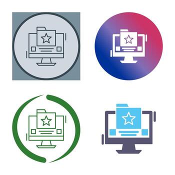 icono de vector de carpeta favorita