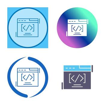 icono de vector de codificación web
