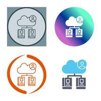 Cloud Library Vector Icon