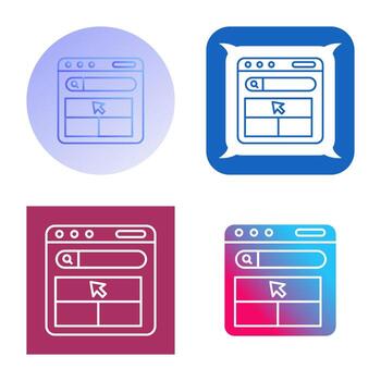 icono de vector de sitio web