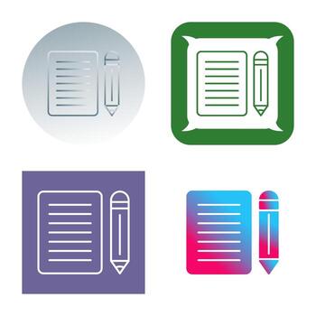 nota, vector, icono vector