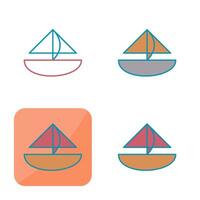 Small Yacht Vector Icon