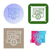 icono de vector de contenido de video