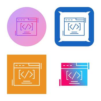 icono de vector de codificación web