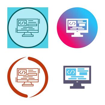 icono de vector de codificación