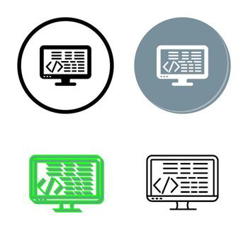 icono de vector de codificación