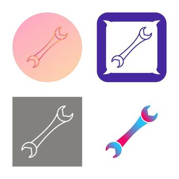 icono de llave inglesa vector